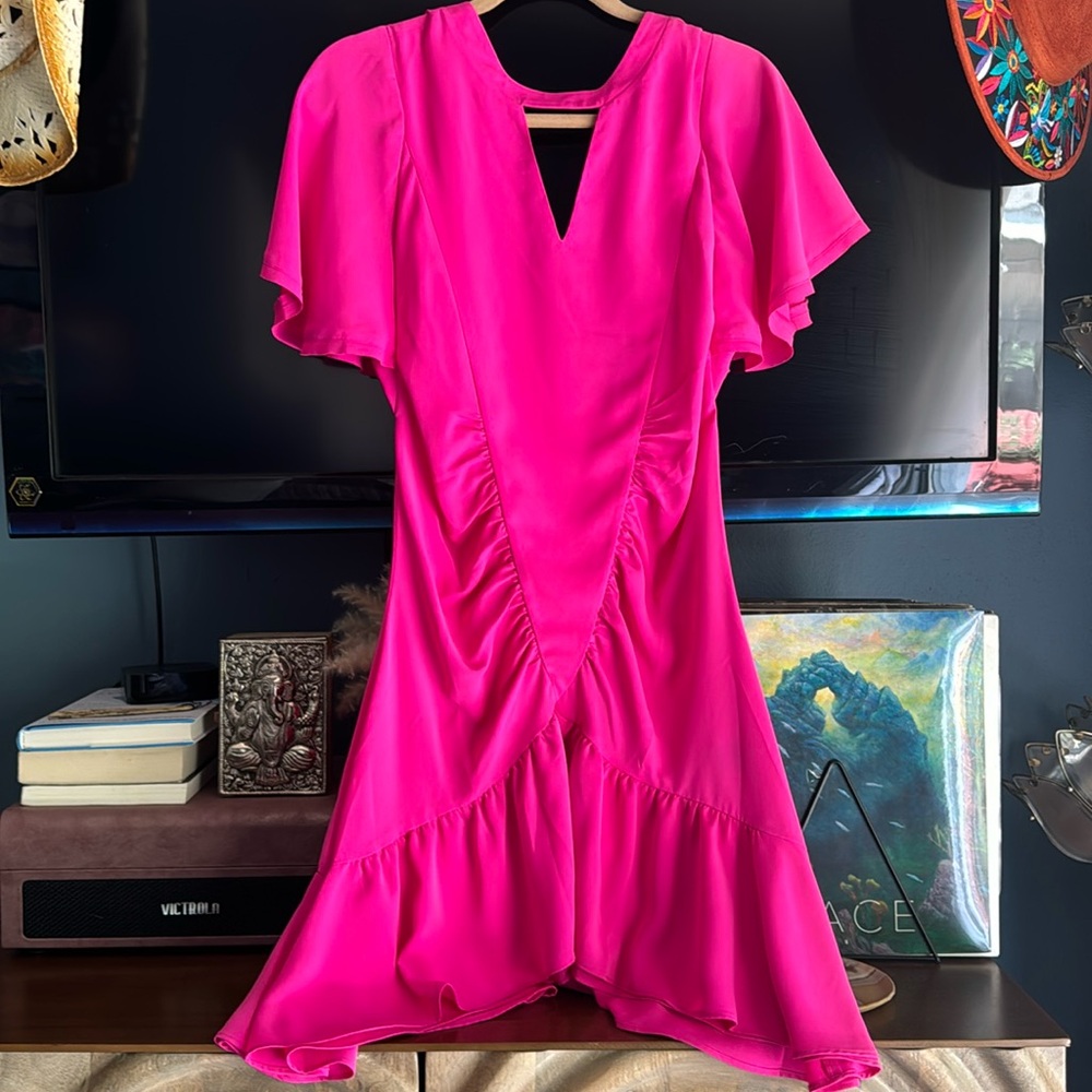 Mid Length Bright Pink Dress Never Worn